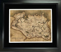 Framed Skyrim Map 11"x14" Video Game Photo