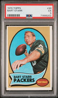 Graded 1970 Topps Bart Starr #30 Football Card PSA 5 Excellent