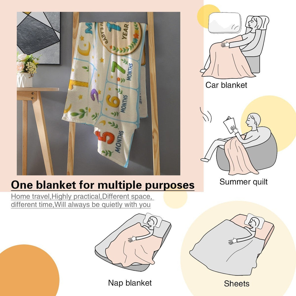 Personalized Baby Milestone Blanket – Dragon First Year