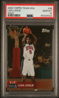 Graded 2000 Topps Team USA Lisa Leslie #38 Gold Basketball Card PSA 10 Gem Mint