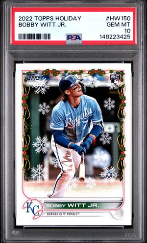 Graded 2022 Topps Holiday Bobby Witt Jr. #HW150 Rookie RC Baseball Card PSA 10 Gem Mint