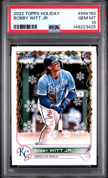 Graded 2022 Topps Holiday Bobby Witt Jr. #HW150 Rookie RC Baseball Card PSA 10 Gem Mint