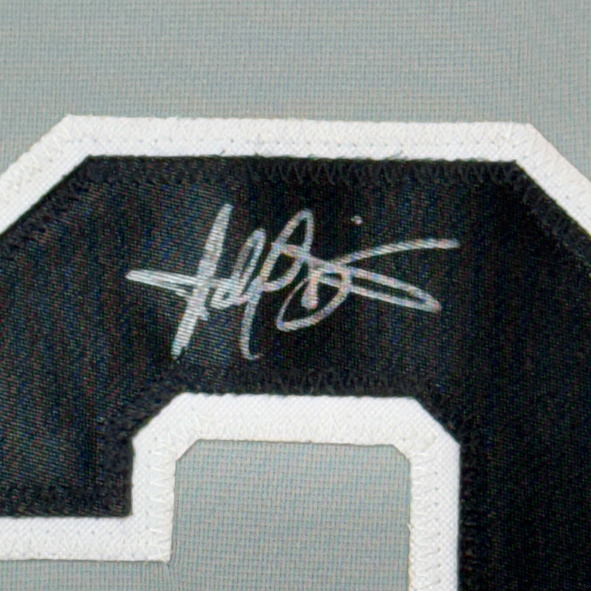 Framed Autographed/Signed Harold Baines 35x39 Chicago Grey Baseball Jersey Beckett BAS COA