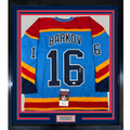Framed Autographed/Signed Aleksander Barkov 35x39 Florida Blue Reverse Retro Hockey Jersey Beckett BAS COA