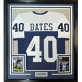 Framed Autographed/Signed Bill Bates 35x39 Dallas Thanksgiving Day Football Jersey PSA/DNA COA