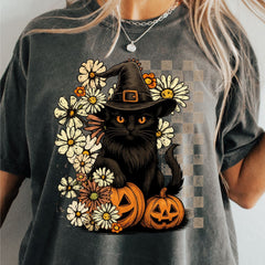 Black Cat Halloween T-Shirt