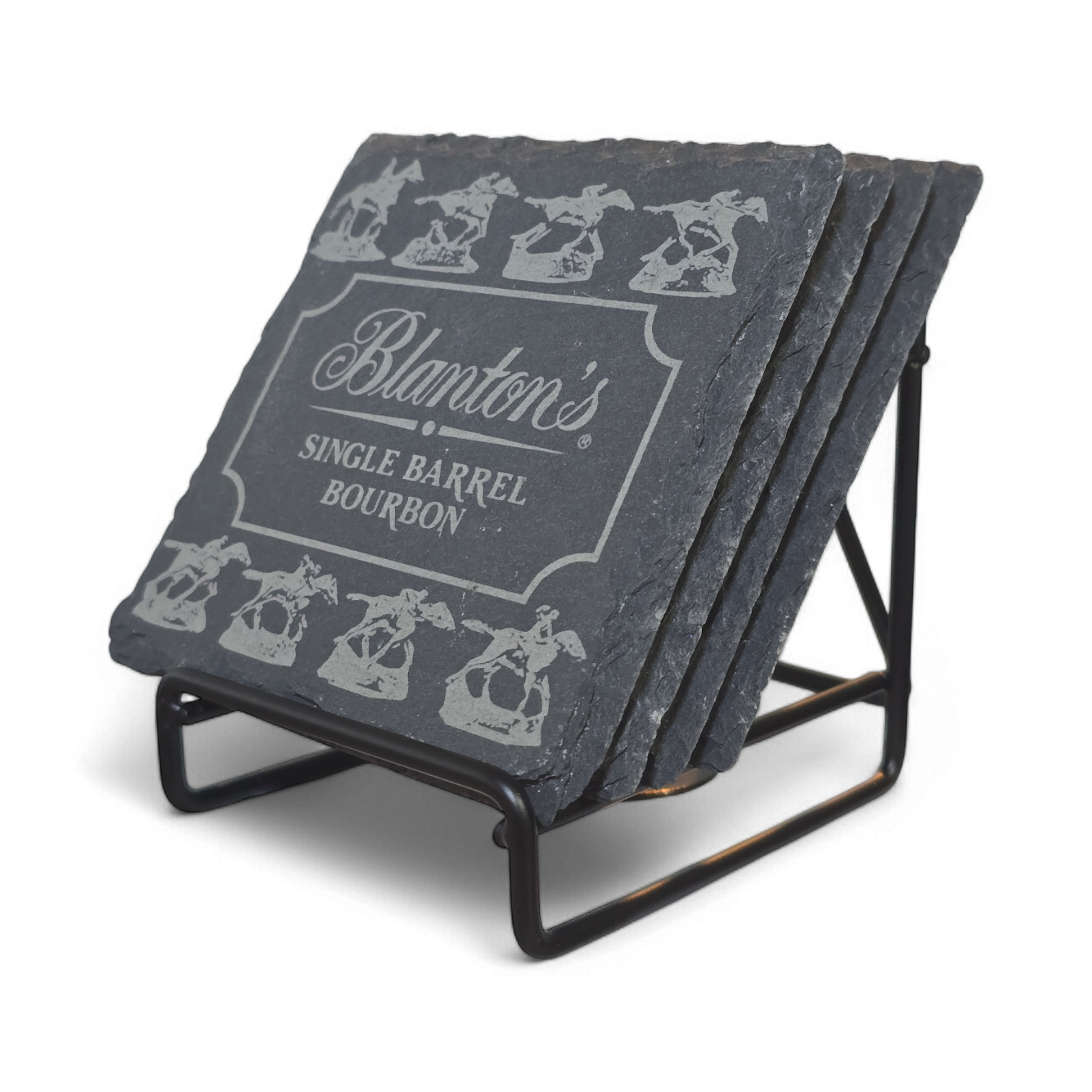 Blanton's Coaster Set of 5 Slate or 4 Wood & Metal