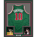 Framed Autographed/Signed Bob Dandridge 35x39 Milwaukee Green Basketball Jersey JSA COA