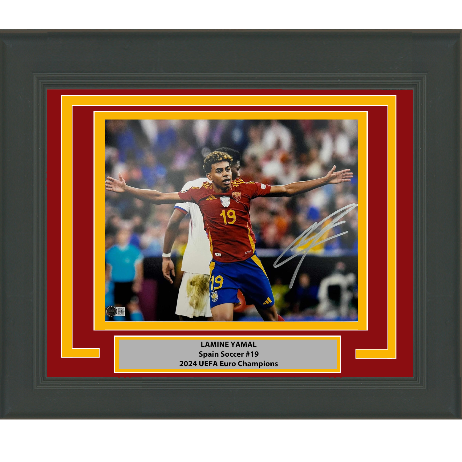 Framed Autographed/Signed Lamine Yamal Spain 11x14 Soccer World Cup Photo Beckett BAS COA #6