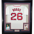 Framed Autographed/Signed Wade Boggs 35x39 Boston White Baseball Jersey JSA COA