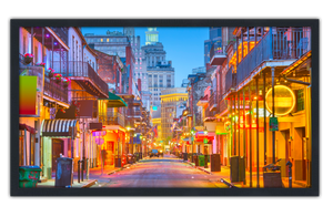 Professionally Framed Bourbon Street New Orleans Louisiana Skyline High-Resolution Panoramic Photo 12x22 Wall Art