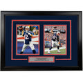 Framed Tom Brady and Rob Gronkowski New England Patriots 17x23 Dual Football Photo