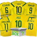 Brazil Soccer Autographed/Signed Jersey Mystery Box with PSA JSA or Beckett COA