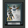 Framed Autographed/Signed Brian Dawkins 2x Inscribed HOF 18 Weapon X Philadelphia Eagles 16x20 Football Photo JSA COA