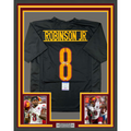 Framed Autographed/Signed Brian Robinson Jr. 35x39 Washington Black Football Jersey PSA/DNA COA