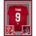 Framed Autographed/Signed Bryce Young 35x39 Alabama Red College Football Jersey Beckett BAS COA