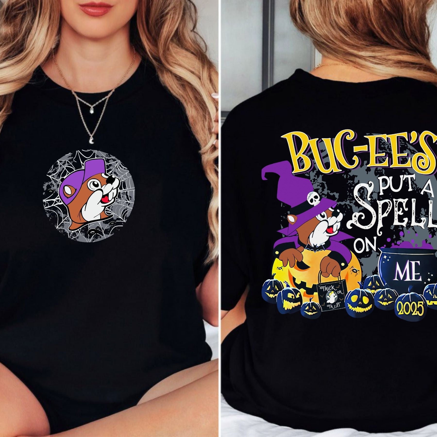 Buc-ee’s 2025 Halloween Shirt – "Put A Spell On Me" Glow-In-The-Dark Tee