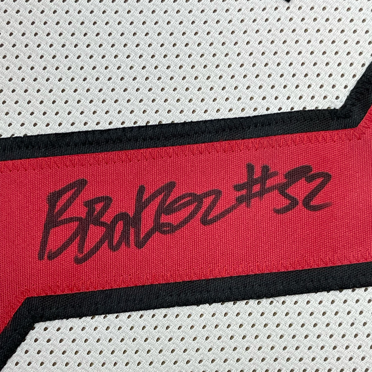 Framed Autographed/Signed Budda Baker 35x39 Arizona White Football Jersey Beckett BAS COA