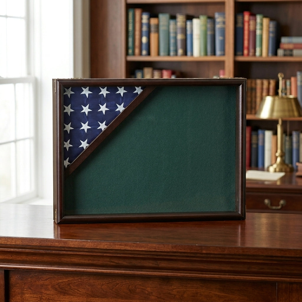 Shadow box for 3x5 flag, Black finish