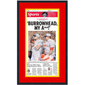 Framed Kansas City Star Burrowhead My A** AFC Conference Champions 14x24 Football Newspaper Cover Photo Professionally Matted