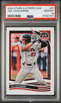 Graded 2024 Panini Stars & Stripes USA Jac Caglianone #37 Rookie RC Baseball Card PSA 10 Gem Mint