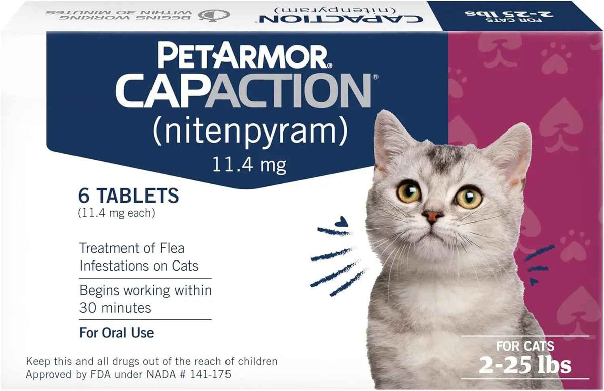 Oral Flea Tablets for Cats 2–25 lbs – 6 Doses