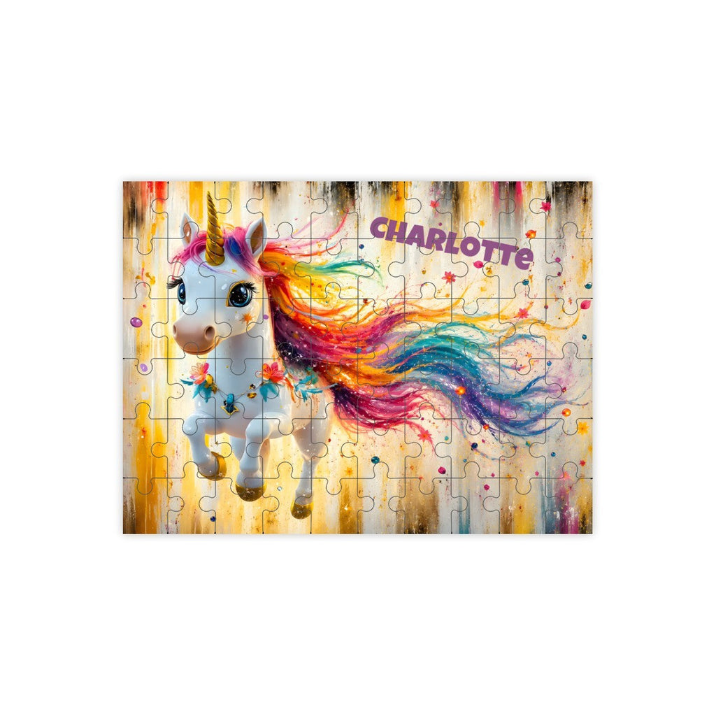 Personalized Rainbow Unicorn Wooden Puzzle | 60 Pieces | 15x20cm