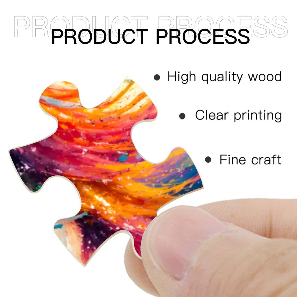 Personalized Rainbow Unicorn Wooden Puzzle | 60 Pieces | 15x20cm