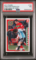 Graded 2011 Panini Portgual De Ouro Cristiano Ronaldo #126 Lionel Messi Soccer Card PSA 7 Near Mint