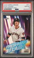 Graded 2019 Topps Chrome Kyle Tucker #FF1 Freshman Flash Rookie RC Baseball Card PSA 10 Gem Mint