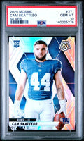 Graded 2025 Panini Mosaic Cam Skattebo #271 Silver Rookie RC Football Card PSA 10 Gem Mint