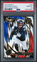 Graded 2024 Panini Select Caleb Williams #216 Red & Blue Shock Rookie RC Football Card PSA 10 Gem Mint