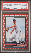 Graded 2023 Panini Stars & Stripes USA Paul Skenes #80 Red#/149 Rookie RC Baseball Card PSA 10 Gem Mint