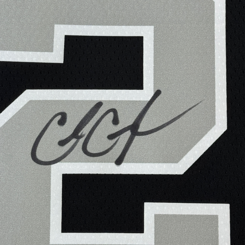 Framed Autographed/Signed Cade Cunningham 35x39 Detroit Pistons Black City Edition Authentic Basketball Jersey Fanatics COA