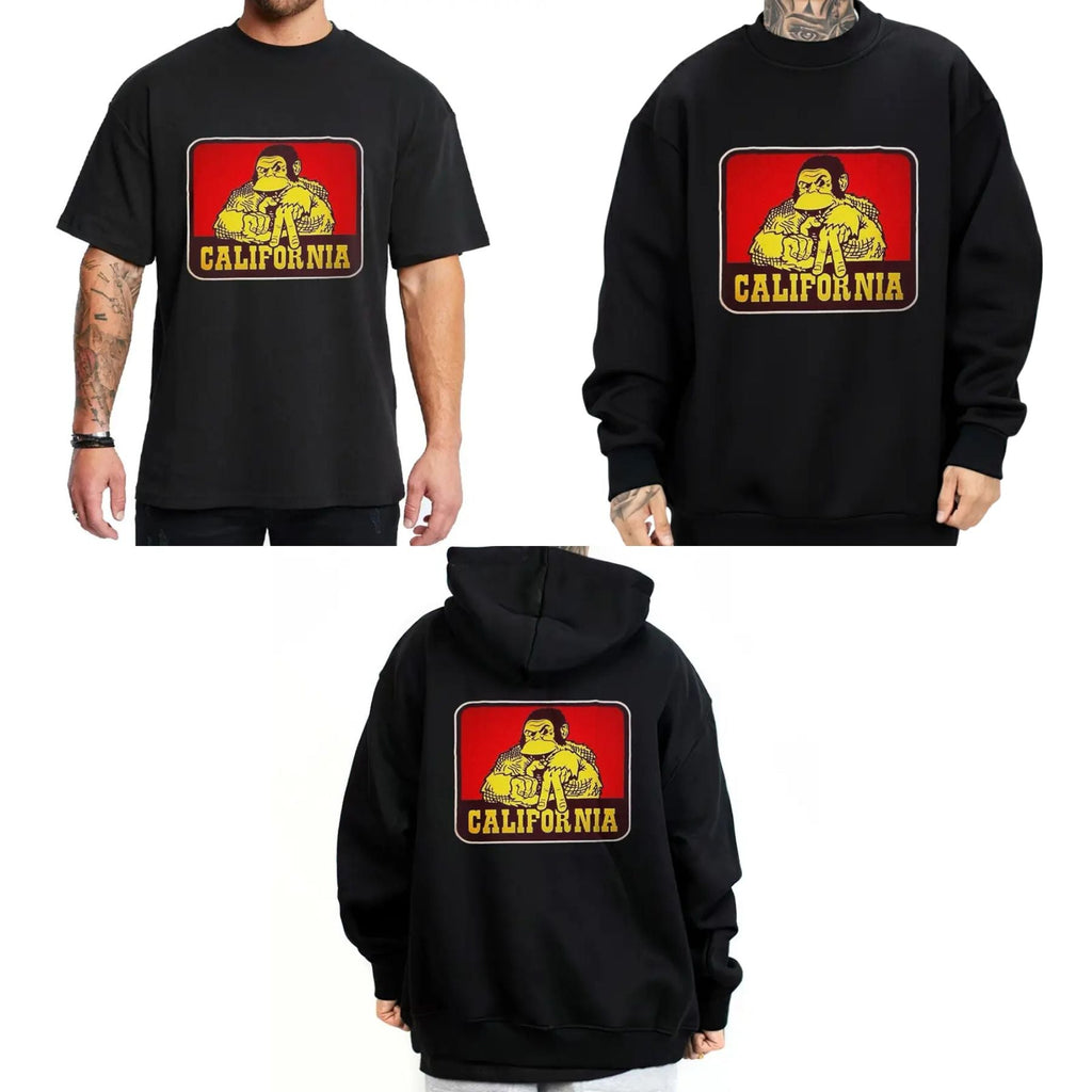 California Monkey LA Chicano Shirt – Chicana Cholo Style Hoodie, Los Angeles Streetwear Sweatshirt, West Coast Graphic Top for Men & Women