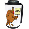 3dRose TDSwhite – Thanksgiving - What A Plucking Day Turkey Joke Happy Thanksgiving Humor Funny - Can Cooler Bottle Wrap (cc_269247)