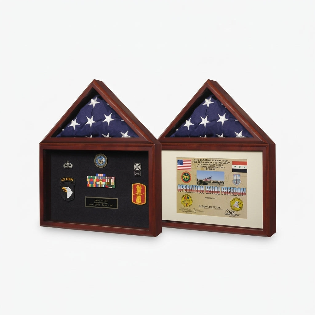 Capitol Flag Case with Certificate/Shadow Box – Holds 3’ x 5’ Flag