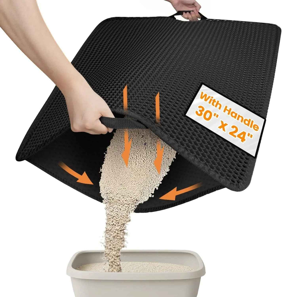 Waterproof Cat Litter Mat, Washable & BPA-Free