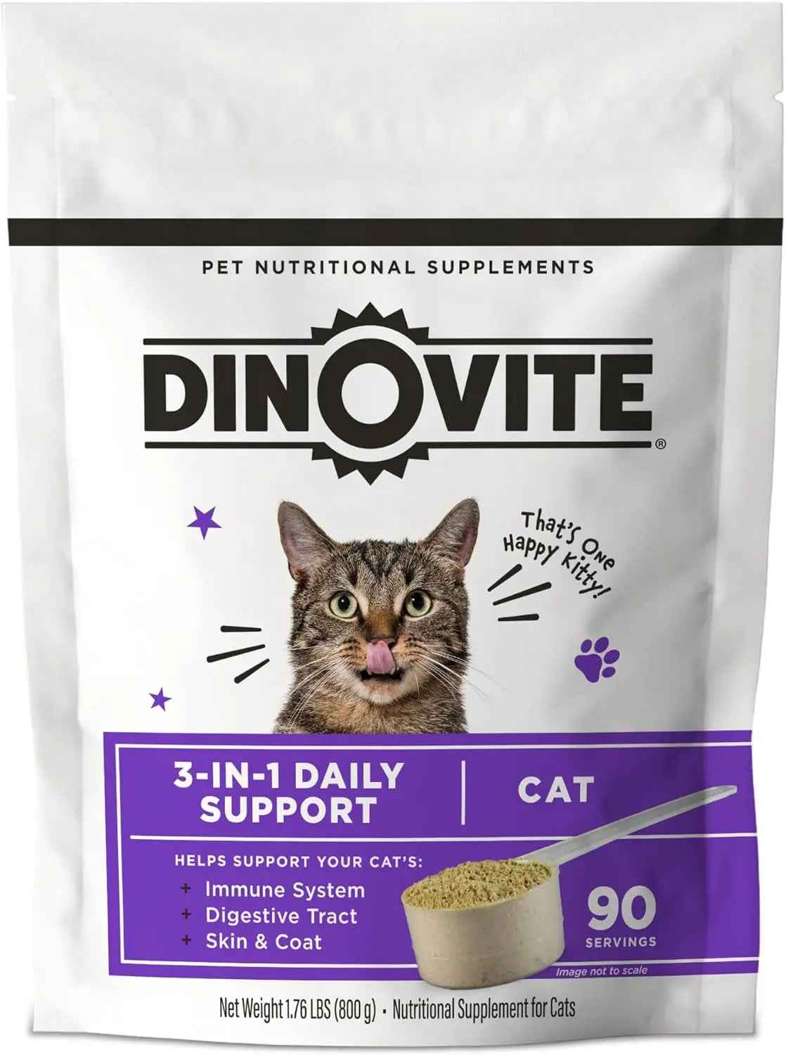 Cat Multivitamin Supplement with Probiotics, Omega 3 & Skin + Coat Support