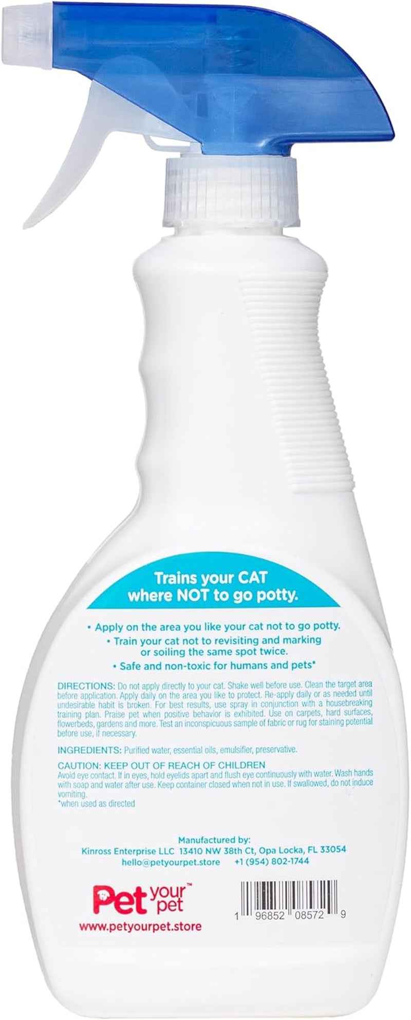Cat Potty Training Spray – No Pee No Poop Natural Deterrent, 16oz