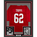 Framed Autographed/Signed Charley Trippi 35xx39 Arizona Red Football Jersey JSA COA