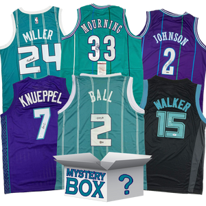 Autographed/Signed Charlotte Basketball Jersey Mystery Box with PSA JSA or Beckett COA