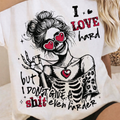 I love hard, but I don't give a shit even harder - Valentines Tee & Crewneck