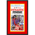 Framed Kansas City Star Chiefs Dynastic Finish Super Bowl LVIII 58 Champions 14x24 Football Newspaper Cover Photo Professionally Matted