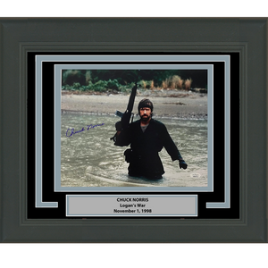 Framed Autographed/Signed Chuck Norris Logan's War: Bound by Honor 11x14 Movie Photo JSA COA #5