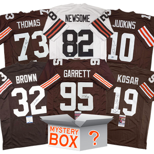 Autographed/Signed Cleveland Football Jersey Mystery Box with PSA JSA or Beckett COA