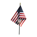 Coast Guard Veteran Grave Marker With 30 Inch Tall American Cemetery Flag, Officially Licensed Military Seal.