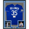 Framed Autographed/Signed Cody Bellinger 35x39 2020 WS Champ Los Angeles LA Dodgers Blue Authentic Baseball Jersey Fanatics COA