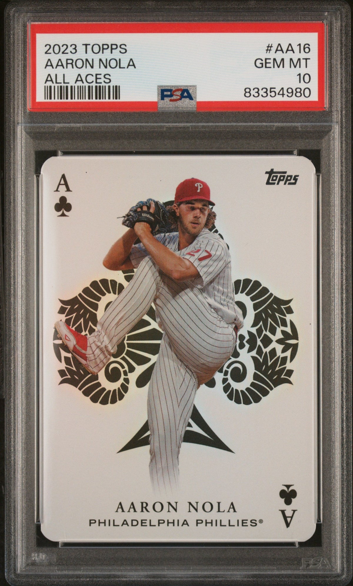 Graded 2023 Topps Aaron Nola #AA16 All Aces Baseball Card PSA 10 Gem Mint