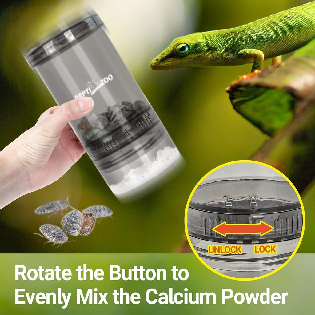 Cricket Keeper Reptile Calcium Powder Mixer Feeder Dispenser Gecko Lizard